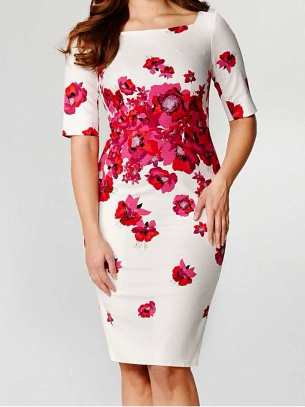 (New with flaw) L.K. Bennett Lasana Pink Poppy Sheath Dress A/S/O Kate Middleton